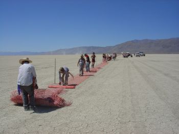 Rolling out the trash fence