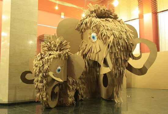 Cardboardia exhibit in a museum in Russia