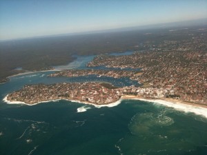 View from our plane over Sydney: Photo by Maid Marian