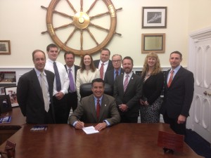 Governor Sandoval signing AB374 into law