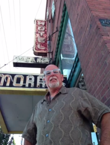 Jungle Jim in front of the Morris Hotel (YouTube screen capture)