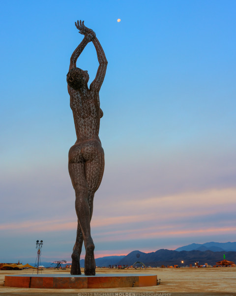 Burning Man Art Preview: Truth is Beauty and Setting Moon