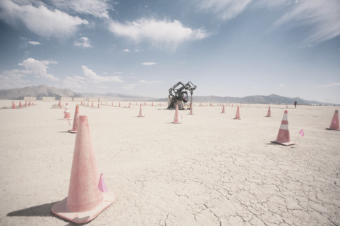 All over the playa, everywhere, random acts of construction are committed. 