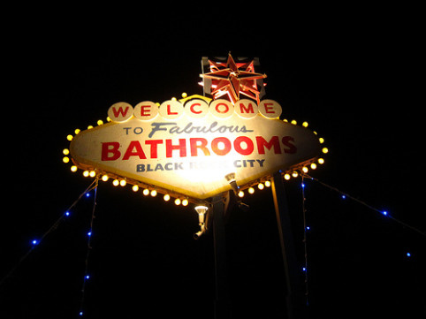 Bathroom Beacons by Gaylen Hamilton. Photo: angeldye on Flickr.