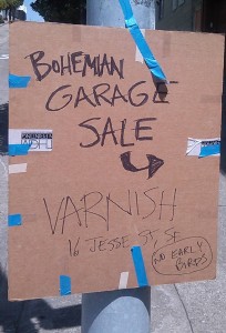 Bohemian Garage Sale Sign