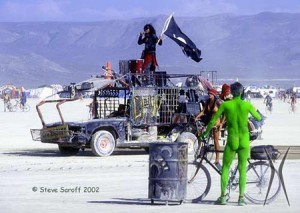 DPW Parade and Green Man, 2002. Photo by Steve Saroff.