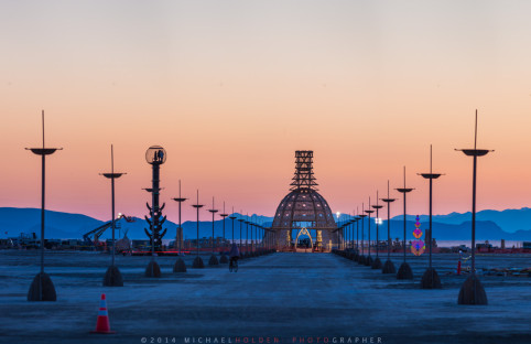 The Temple of Grace at Sunrise, Burning Man 2014