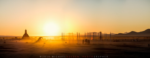 Sunrise Panorama, Burning Man 2014