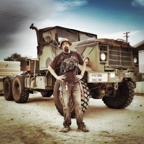 Railroad Mike and his M931 A1 six-wheel-drive truck