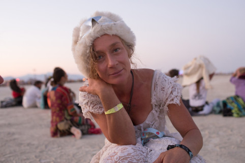 Karen Cusolito helped with fabrication and then on the playa with construction.