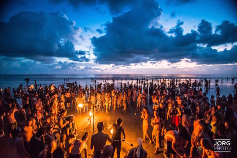 Fire performance on the beach (Photo by Andrew Jorgenson)