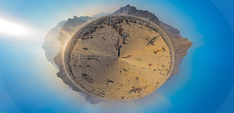 Burning Man 2015 opening day panorama