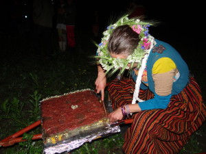 Traditional cake served during the burn.