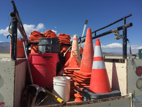 Each cone represents a host spot eliminated by the Special Forces crew. On this day, 3 teams of 2 busted 150 cones before lunch. Photo by Phoenix Firestarter.