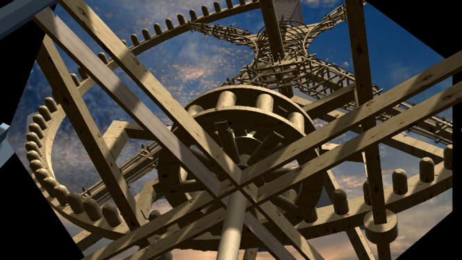 Detail view of Man mechanism, looking up (Rendering by Andrew Johnstone)