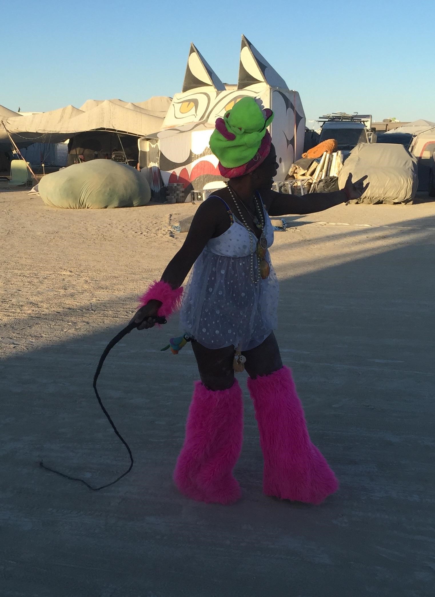 Radical black self-expression on the playa. Play takes many forms. 2015 (Photo by Vernon L. Andrews)