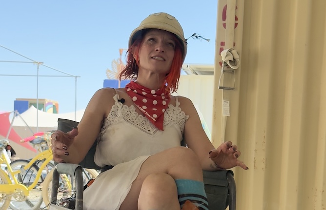 Dara Dotz in Black Rock City (Photo by Jon Bookout)