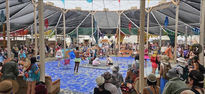 Beneath the Center Camp Canopy