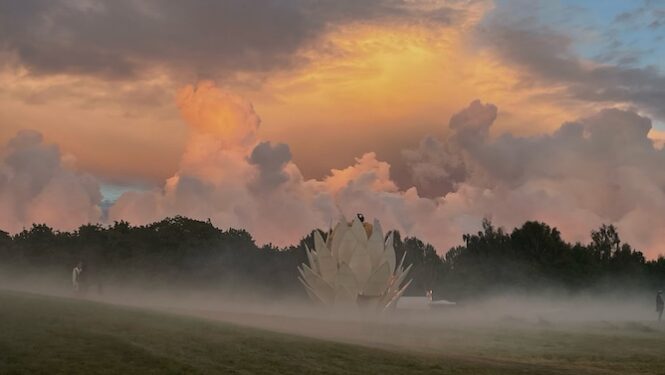 "Protea" Borderland 2024 effigy by Annie Locke Scherer (Photo by Cipriano Mauricio)