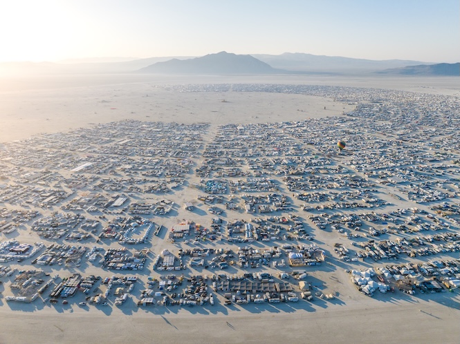 Black Rock City 2023 from above (Photo by Jamen Percy)