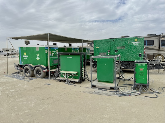 Batteries inline with generators, 2025 (Photo by Sean Katheen 'Hotspot' Curran)