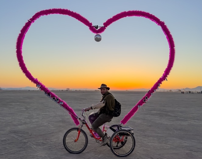 Disco heart pedal bike = yes <3 (Photo by Vanessa Franking)