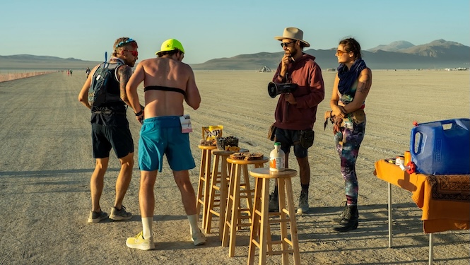Members of It's Better with Butter camp support ultramarathon runners (Photo by Debbie Wolff)